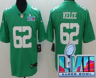 Men's Philadelphia Eagles #62 Jason Kelce Limited Green Rush Super Bowl LVII Vapor Jersey,We sell and wholesale Men's Philadelphia Eagles #62 Jason Kelce Limited Green Rush Super Bowl LVII Vapor Jersey on line form chian!